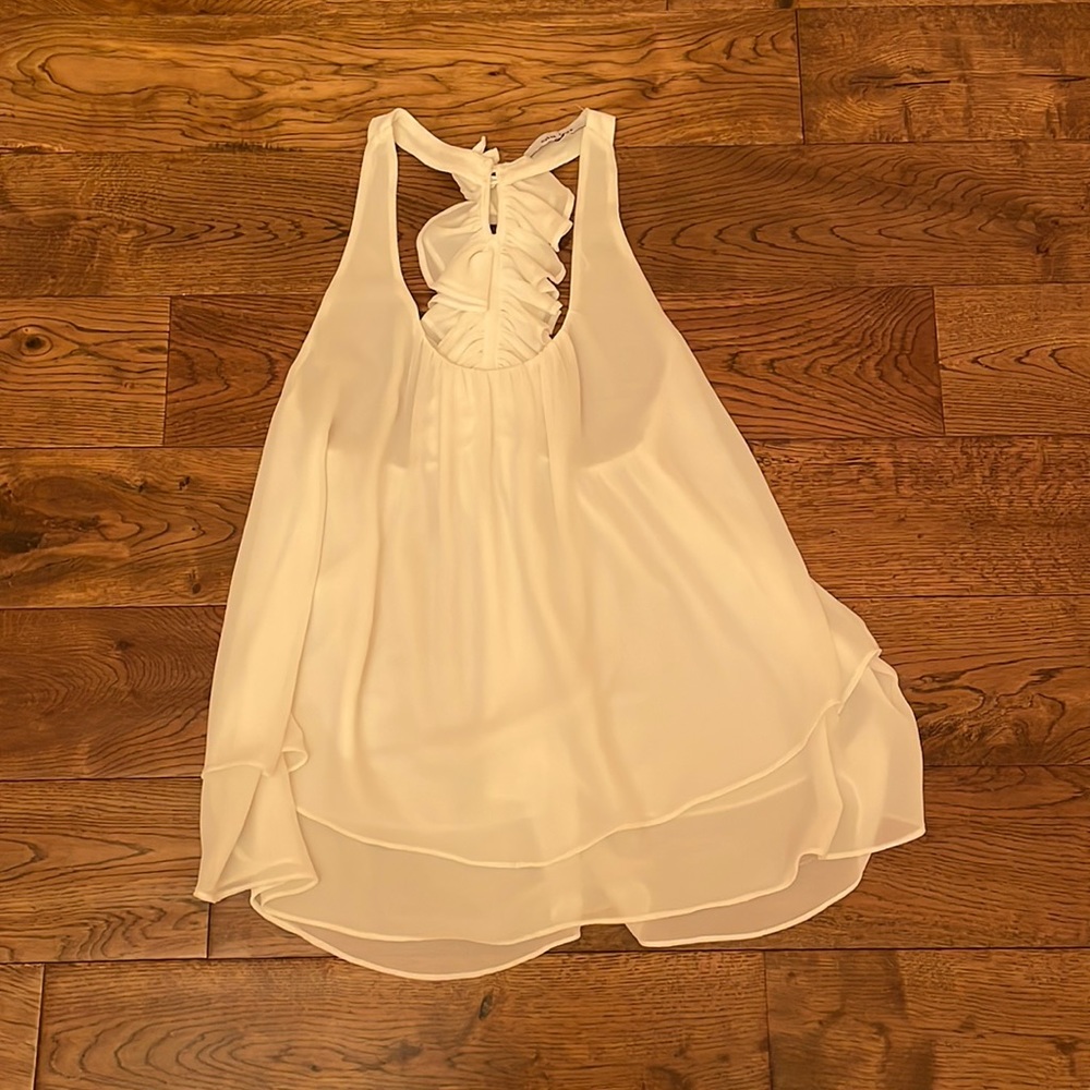 White halter top blouse